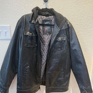 Whispering Smith New York Black Quilted faux Leather Jacket